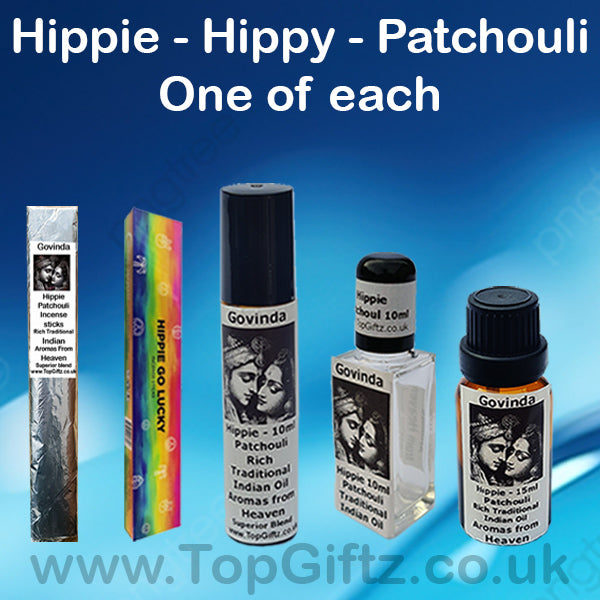 Patchouli hippie Hippy most loved fragrant oil and incense sticks.